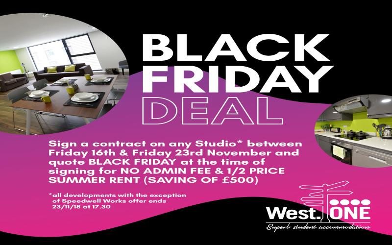BLACK FRIDAY DEAL - no admin fee & 1/2 price summer rent