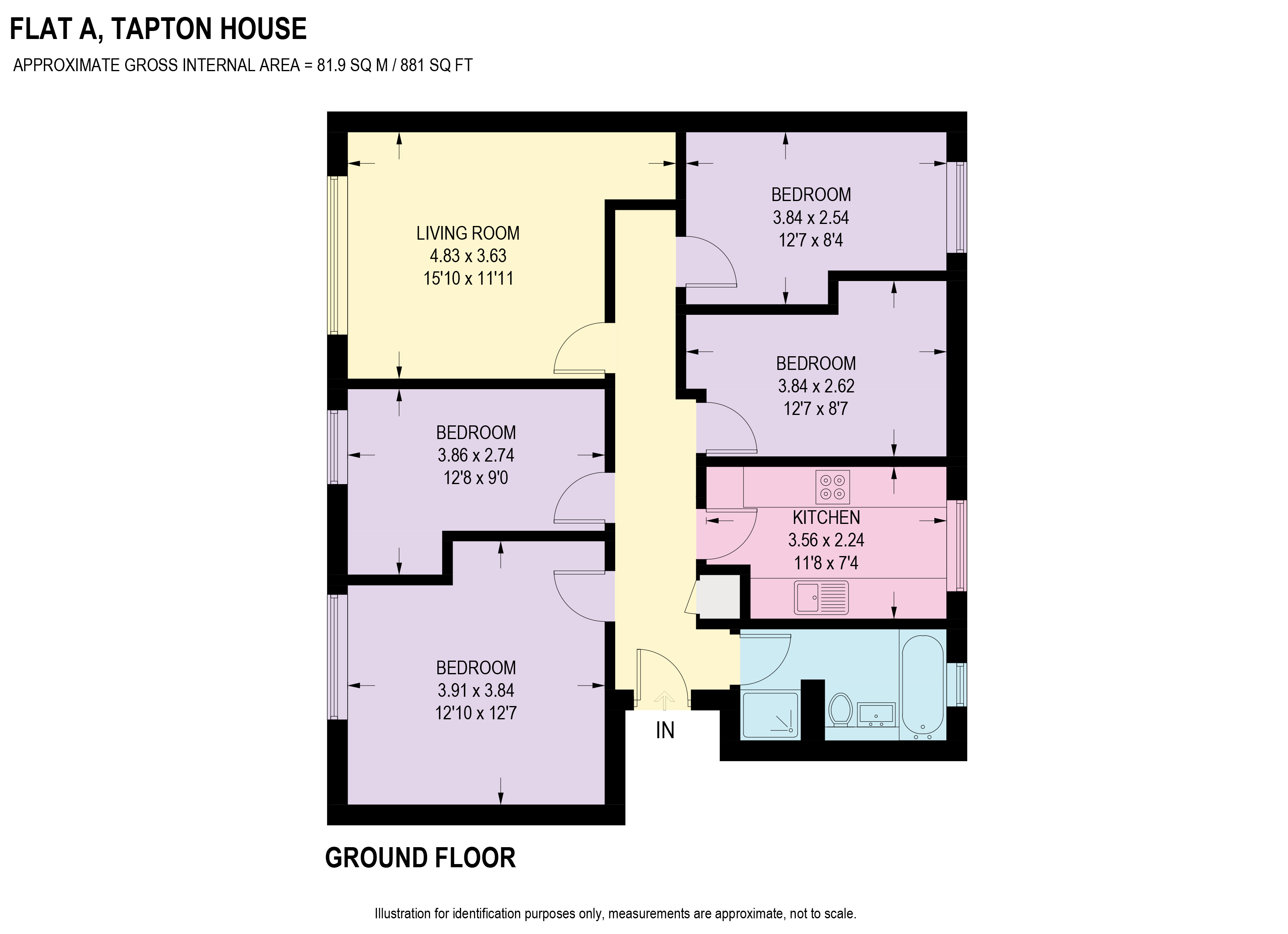 Student Apartment 3 bedroom, Broomhill, Sheffield student accommodation