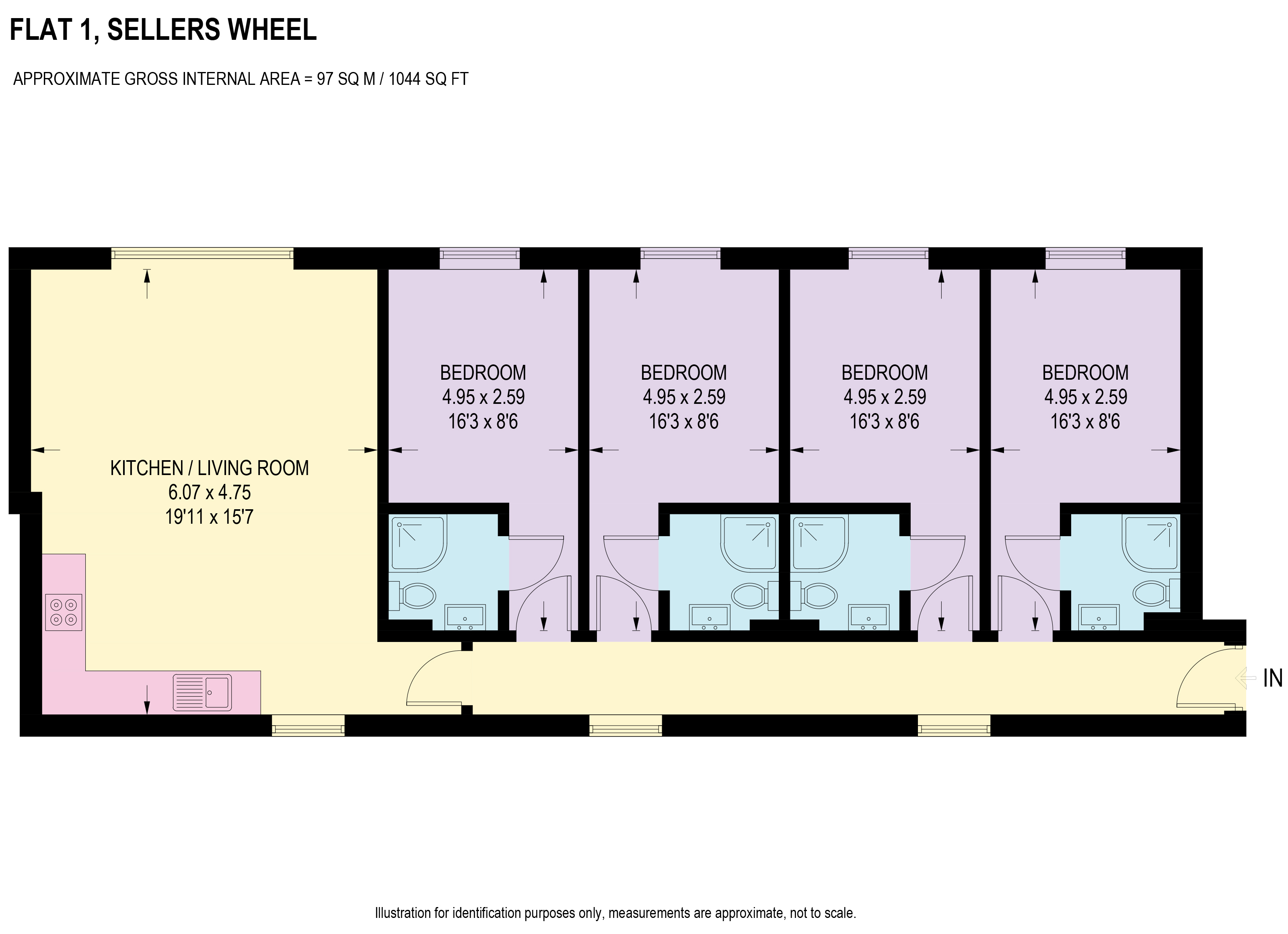 student-apartment-4-bedroom-city-centre-sheffield-student-accommodation